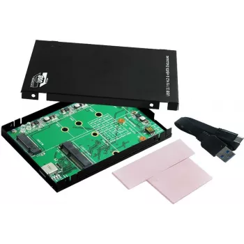 EXSYS EX-3672 USB 3.0 2,5-inch SATA HDD/SSD-behuizing - zwart