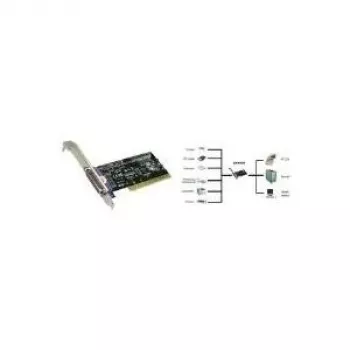 EXSYS EX-41010 PCI-X parallel-adapter, IEEE 1284, DB25 bus, MosChip MCS9901, Low Profile