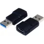 EXSYS EX-47991 USB 3.1 Gen 1 Type-A stekker naar Type-C bus adapter, zwart