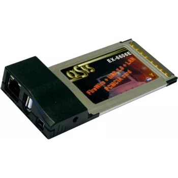 EXSYS EX-6606E CardBus 10/100 Ethernet + USB 1.1 + FireWire 400 combo-adapter