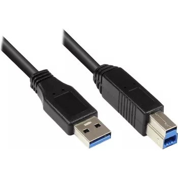 EXSYS EX-K1506 USB 3.2 Gen 1 kabel, 5 m, USB-A naar USB-B, zwart