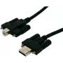 EXSYS EX-K1555V USB 2.0 kabel, Type-A stekker naar Type-B stekker met duimschroeven, 5 m, zwart