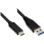 EXSYS EX-K1584-1.0 USB 3.2 Gen 1 Type-A naar Type-C kabel, 1 m, zwart