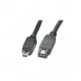 EXSYS FireWire 800 naar 400-kabel 9-pin naar 4-pin, 2 m, zwart EX-K6871