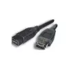 EXSYS FireWire 800 naar 400 kabel 9-polig naar 6-polig, 1,0 m, zwart EX-K6860