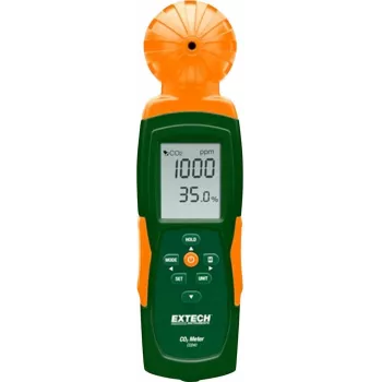 Extech CO240 kooldioxidemeter met temperatuur, USB-datalogger, 0-9999 ppm