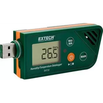 Extech RHT30 temperatuur- en vochtigheids-USB-datalogger met PDF-rapportgeneratie