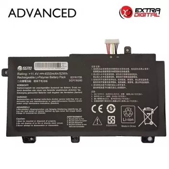 Extra Digital Advanced NB432592 vervangende accu voor ASUS B31N1726 – 4550mAh, 11.52V Li-ion