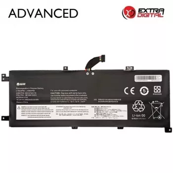 Extra Digital Advanced NB482887 laptopaccu voor Lenovo L18M4P90, 2900mAh, Li-ion, 15.36V, 44.5Wh, 4 cellen, zwart