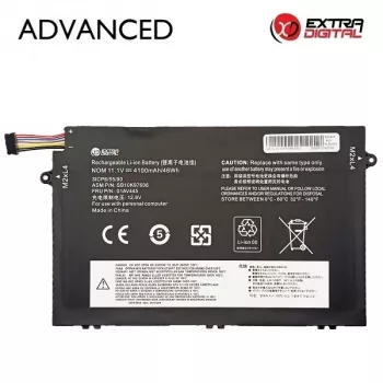 Extra Digital Advanced Vervangende accu voor Lenovo ThinkPad T470 T480 A475 A485 T570 T580 P51S P52S, 01AV445, 4100mAh, 11.4V, Li-ion, 6 cellen, Zwart
