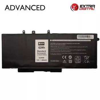 Extra Digital Advanced vervangende laptopaccu voor Dell GJKNX – 8200mAh, 11.4V, 9 cellen (NB442249)