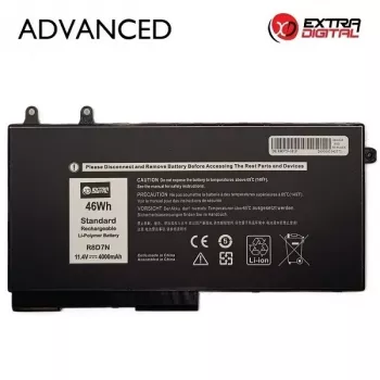 Extra Digital Advanced vervangende accu voor Dell Latitude (R8D7N) – 11,1 V, 4000 mAh, 44,4 Wh, 3 cellen
