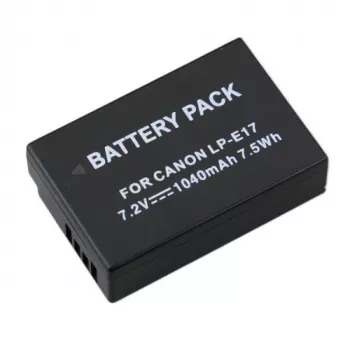 EXTRA DIGITAL Canon LP-E17 vervangende accu (zonder chip, 7,2 V, 1300 mAh, Li-Ion, zwart)