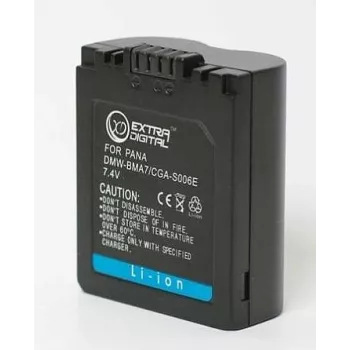 Extra Digital CGA-S006E Li-Ion Camera-accu 3,7 V 1200 mAh voor Panasonic Lumix DMW-BCC12