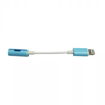 EXTRA DIGITAL Lightning naar 3,5-mm-koptelefoonaansluiting adapter – wit, 10 cm kabel, DAC, MFi-compatibel