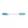 EXTRA DIGITAL Lightning naar 3,5-mm-koptelefoonaansluiting adapter – wit, 10 cm kabel, DAC, MFi-compatibel