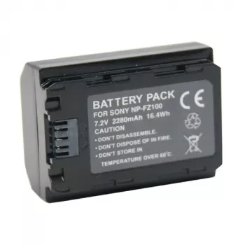 EXTRA DIGITAL SONY NP-FZ100 accu, 2250mAh - oplaadbare lithium-ion-accu voor Sony Alpha camera's