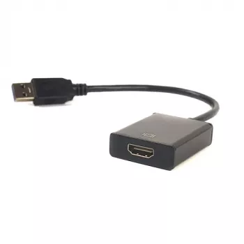 EXTRA DIGITAL USB 3.0 Type-A naar HDMI-adapter, 1080p 60Hz, zwart