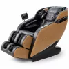 EXTRALINK 3D Zero Gravity massagestoel met houtdecor-accenten, zwart/bruin