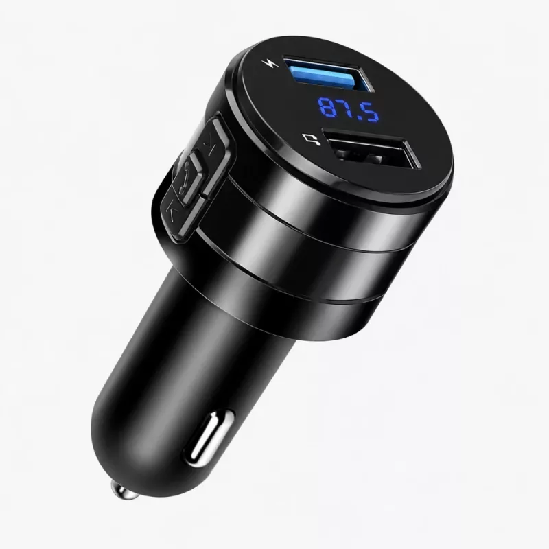 EXTRALINK Bluetooth FM-transmitter met 2x USB-oplader, handsfree functie, zwart