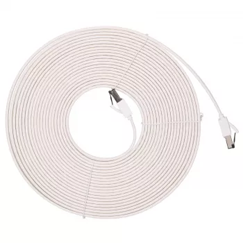 EXTRALINK Cat.8 U/FTP platte Ethernet-patchkabel 10m 40Gbps wit