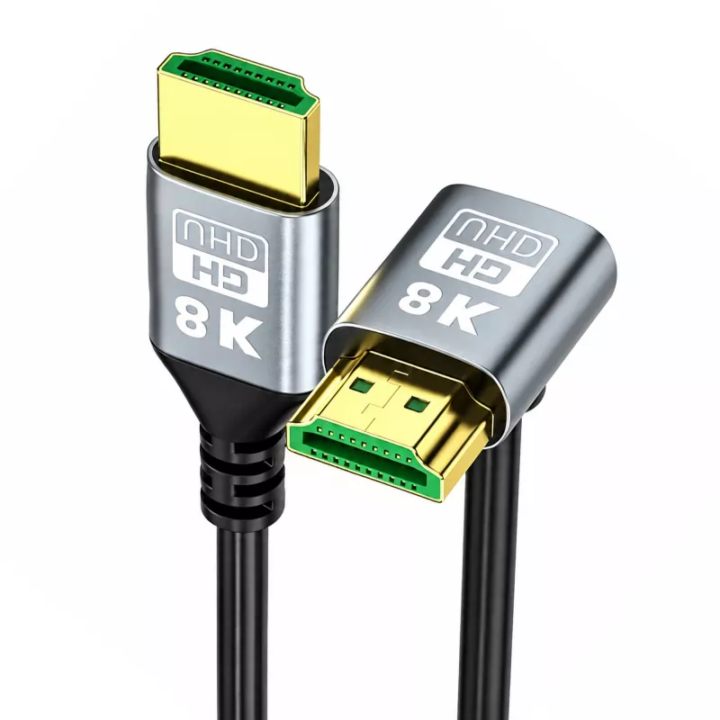 EXTRALINK HDMI 2.1 8K HDR 2M haakse kabel omhoog zwart