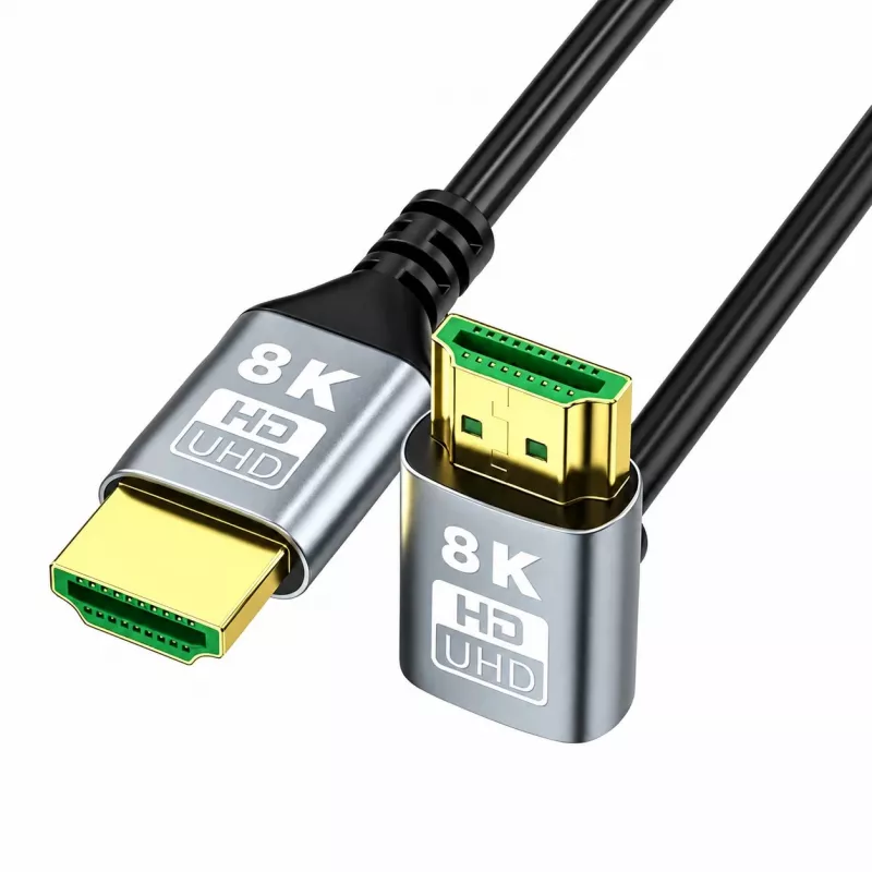 EXTRALINK HDMI 2.1 8K HDR 2M haakse kabel omhoog zwart