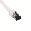 EXTRALINK LAN patchkabel Cat.8 U/FTP 0,5m 40G plat, afgeschermd, folieafgeschermd paar, blank koper, wit