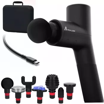 Extralink massage gymgun Fit 2.0 Pro massagegun, 7 opzetstukken, 6 modi