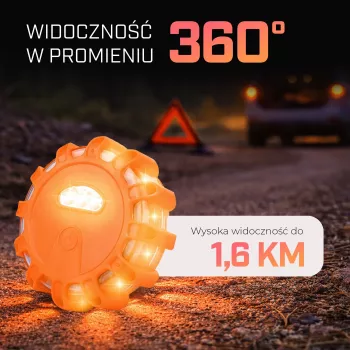 Extralink Smartlife LED-roadflare, USB-C, amber, IP67