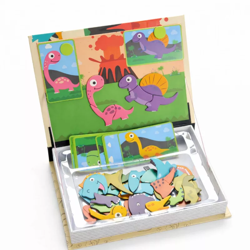 EXTRALINK TOYS magnetisch puzzelboek 64 stuks dinosaurussen