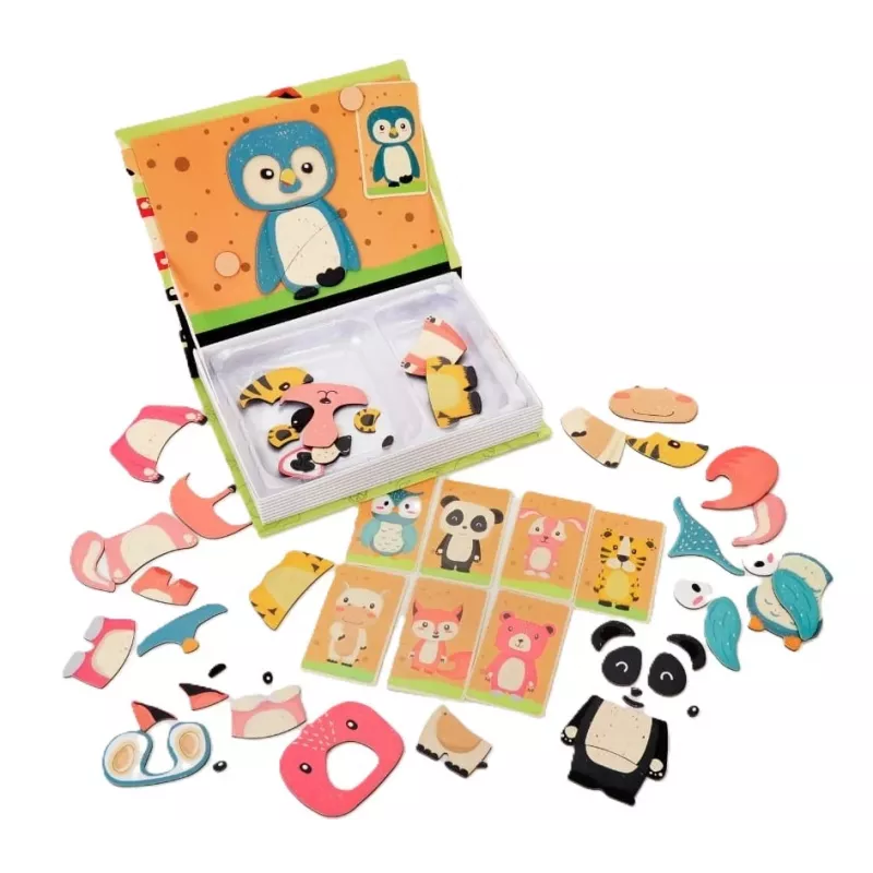 EXTRALINK TOYS magnetisch puzzelboek dieren 68 stuks
