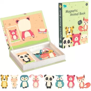 EXTRALINK TOYS magnetisch puzzelboek dieren 68 stuks