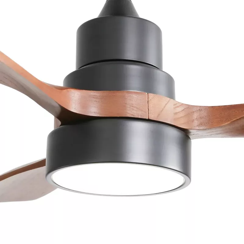 Extralink Walnut Dark 48 slimme wifi-plafondventilator, donker walnoot, 122 cm, app-bediening