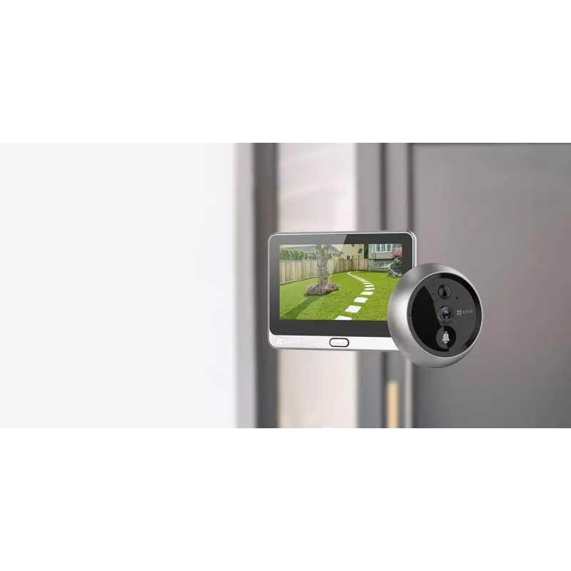 Ezviz CS-CP4 2MP Wi-Fi digitale deurspion met 4,3-inch display, zilver