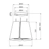 Faber Beat Titanium Matt F45 wandafzuigkap, 45 cm, 630 m³/h, LED