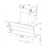 Faber Steelex EV8 LED WH/X A80 wandafzuigkap, 80 cm, RVS