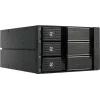 Fantec BP-SA2131 3-bay SAS/SATA backplane-module voor 5,25 inch bay - trayless hot-swap, 70mm ventilator, zwart aluminium 2185