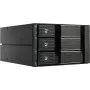 Fantec BP-SA2131 3-bay SAS/SATA backplane-module voor 5,25 inch bay - trayless hot-swap, 70mm ventilator, zwart aluminium 2185