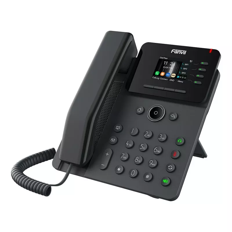 Fanvil V61W Prime Business IP-telefoon, SIP, PoE, Gigabit, USB-poort, 2,4" LCD, zwart