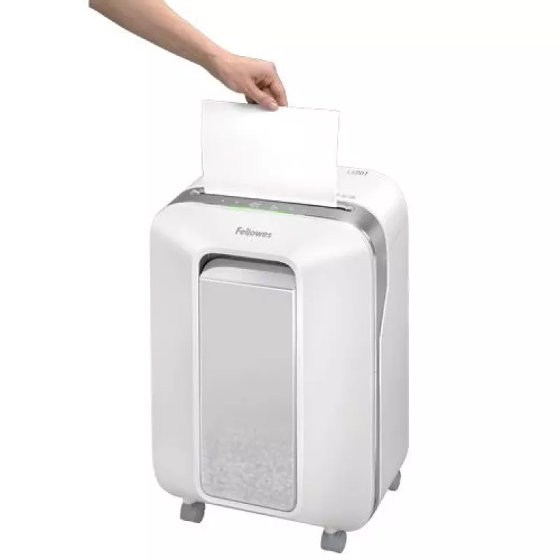 Fellowes Powershred LX201 micro-cut papierversnipperaar, 12 vel, 22 liter, wit