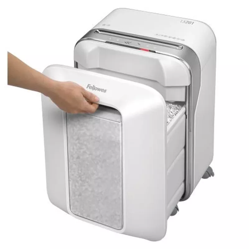 Fellowes Powershred LX201 micro-cut papierversnipperaar, 12 vel, 22 liter, wit