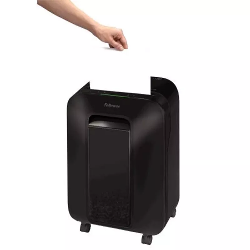 Fellowes Powershred LX201 micro-cut papierversnipperaar, zwart, 10 vel, P-5 veiligheid, 22L bak