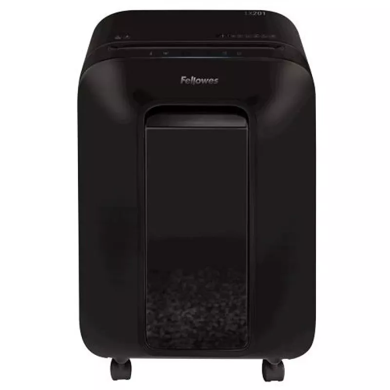 Fellowes Powershred LX201 micro-cut papierversnipperaar, zwart, 10 vel, P-5 veiligheid, 22L bak