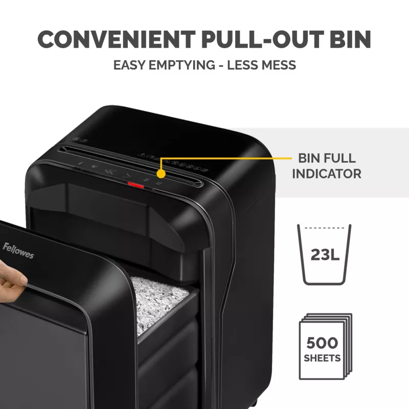 Fellowes Powershred LX210 micro-cut papierversnipperaar, 15 vel, 23 liter, zwart