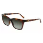 Ferragamo SF1027S-214 dames zonnebril Havana acetaat vierkant bruin verloop 55mm