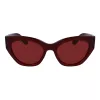 FERRAGAMO SF1107S552065 dames rechthoekige acetaat zonnebril havana bruin gradient 55/20/140 mm