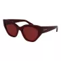 FERRAGAMO SF1107S552065 dames rechthoekige acetaat zonnebril havana bruin gradient 55/20/140 mm