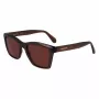 FERRAGAMO SF2001S-232 unisex zonnebril havana bruin vierkant acetaat montuur bruine glazen 54/20/145 mm