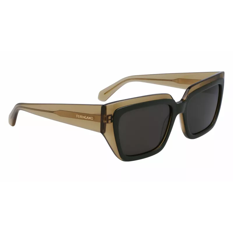 FERRAGAMO SF2002S-327 dameszonnebril Havana acetaat bruin verloop 55mm